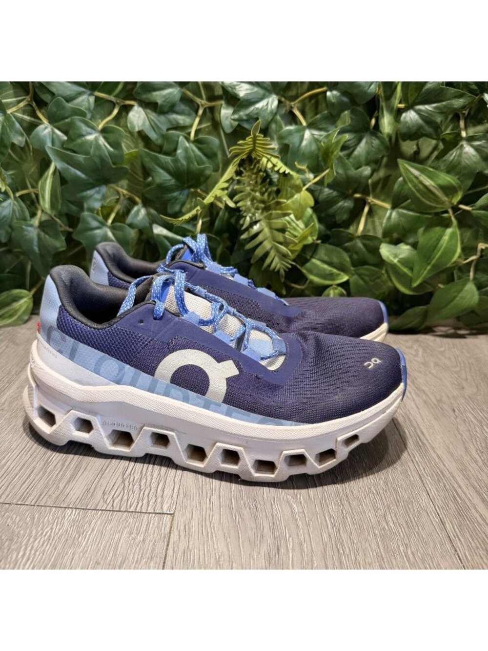 On Cloudmonster Acai/Lavender Blue Road Running Shoes Sneakers Women's Sz 7
